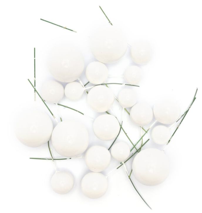 Iconic Cake Art White Ball Topper 20pc Cake Toppers The Cooks Kitchen 