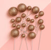 Iconic Cake Art Glitter Rose Gold Ball Topper 20pc
