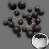 Iconic Cake Art Glitter Black Ball Topper 20pc