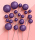 Iconic Cake Art Glitter Purple Ball Topper 20pc Cake Toppers The Cooks Kitchen 