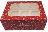 Iconic Cake Art - Christmas Cupcake Box - Holds 6, 4