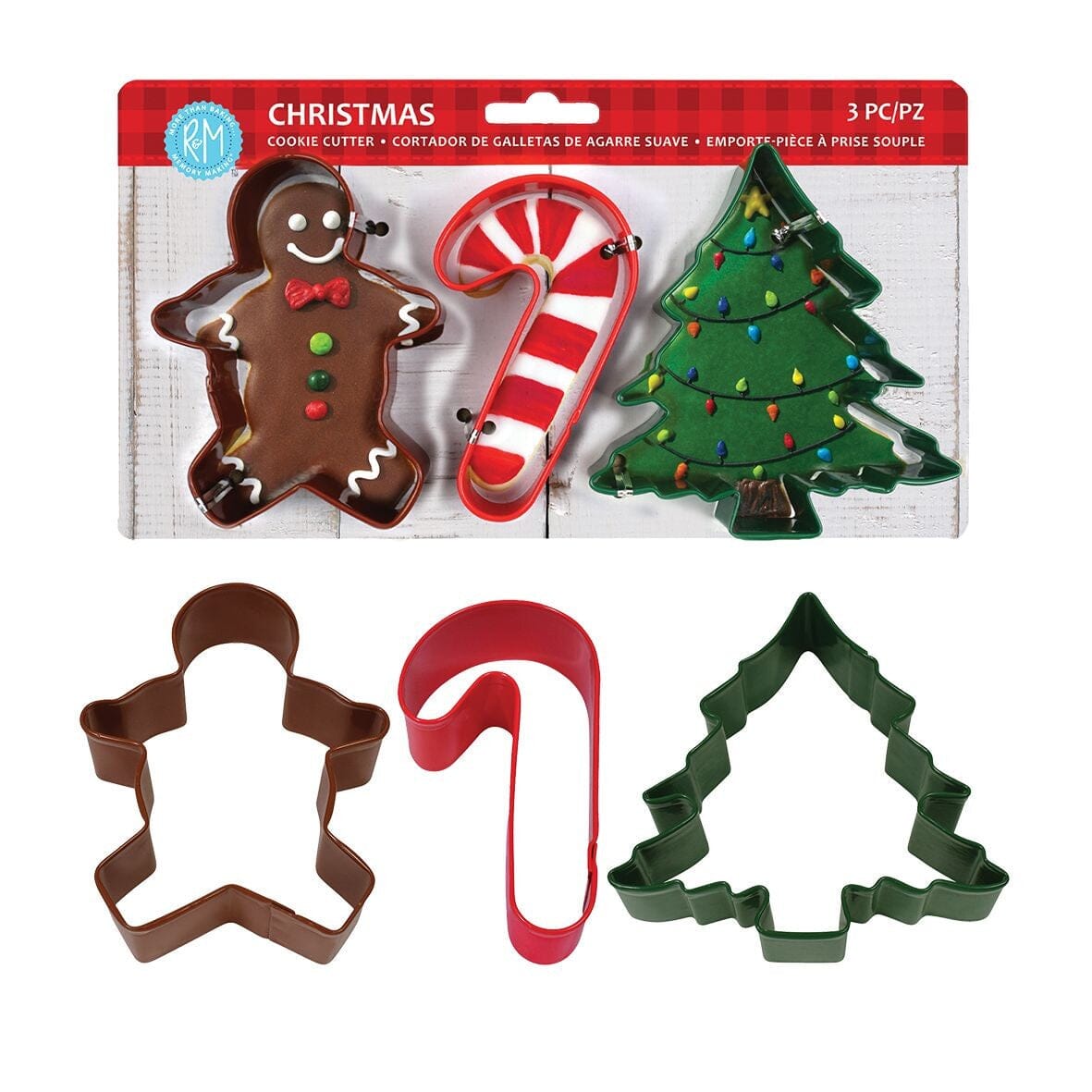 R&m Xmas Cookie Cutter Set Of 3 - Multi-colour Cookie Cutters The Cooks Kitchen Mandurah 