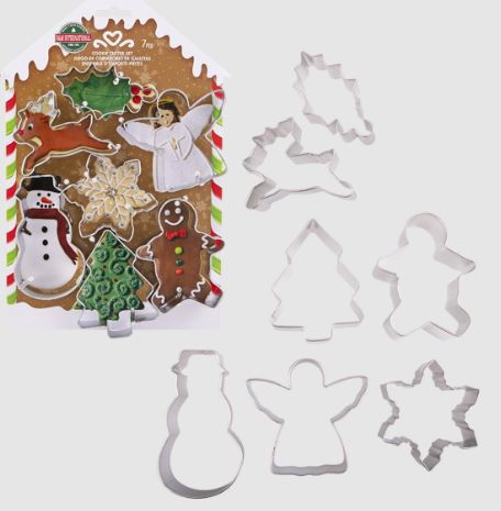 Xmas Cookie Cutter Carded Set Of 7