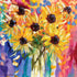 Sunflower Hard Backed Coasters