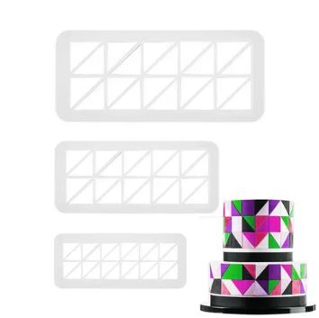 Cake Craft Triangle Pattern Impression Cutter 3pc