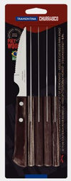 Tramontina Churrasco Brown Poly Wood Spanish Steak Knife Set