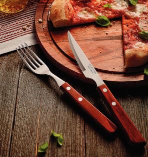Tramontina Churrasco Brown Poly Wood Spanish Steak Knife Set