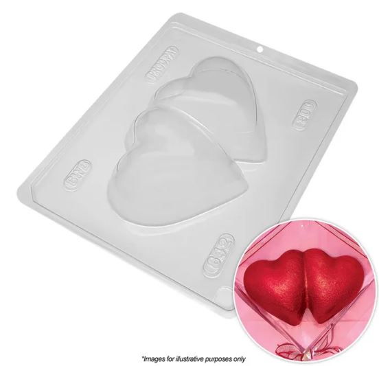 Bwb - Double Heart Chocolate Mold - 3pc