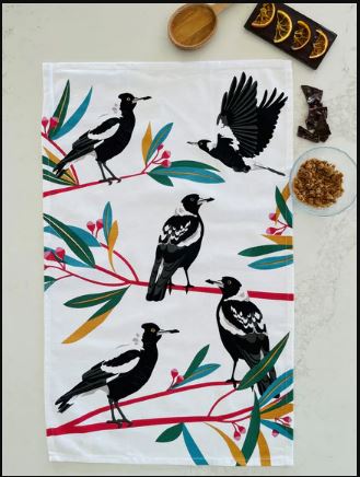 Allgifts Australia Tea Towels - Magpies