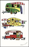 Allgifts Australia Tea Towel - Retro Caravan