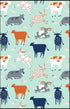 Allgifts Australia Tea Towels - Green Cows