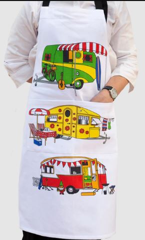 Allgifts Australia Apron (heavy Drill) - Retro Caravan