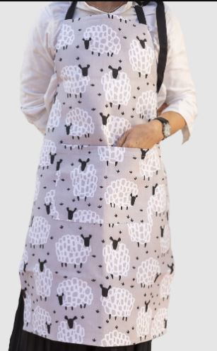 Allgifts Australia Apron (heavy Drill) - Grey Sheep