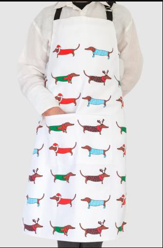 Allgifts Australia Apron (heavy Drill) - Xmas Dogs