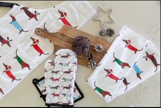 Allgifts Australia Apron (heavy Drill) - Xmas Dogs Aprons The Cooks Kitchen 