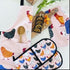 Allgifts Australia Oven Glove & Pot Holder - Bright Hens Mitts & Gloves The Cooks Kitchen 