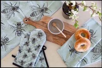 Allgifts Australia Tea Towel - Sketch Bee Tea Towels The Cooks Kitchen 