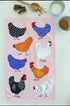 Allgifts Australia Tea Towel - Bright Hens Tea Towels The Cooks Kitchen 
