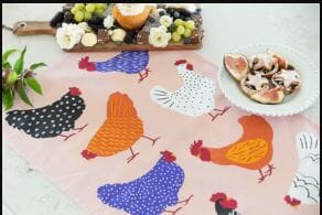 Allgifts Australia Tea Towel - Bright Hens Tea Towels The Cooks Kitchen 