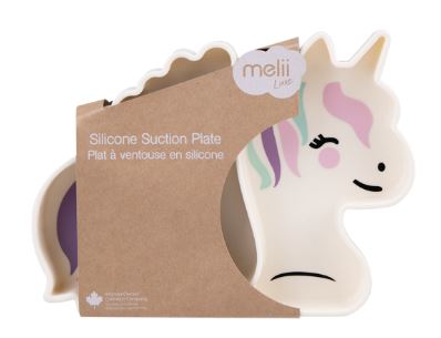 Melii Luxe Divided Silicone Suction Plate - Unicorn