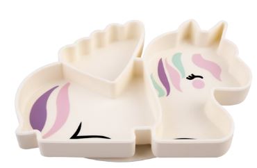 Melii Luxe Divided Silicone Suction Plate - Unicorn