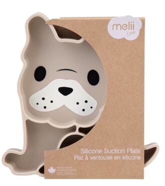 Melli Luxe Divided Silicone Suction Plate - Bulldog Children's Dinnerware The Cooks Kitchen 