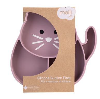 Melli Luxe Divided Silicone Suction Plate - Cat