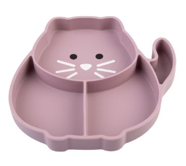 Melli Luxe Divided Silicone Suction Plate - Cat