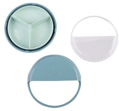 Melii Luxe Spin Snack Container - Blue Snackle Box The Cooks Kitchen 