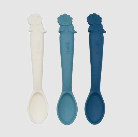Melii Luxe Silicone Spoons 3 Pack - Dinosaur
