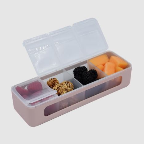 Melii Luxe 4 Compartment Snackle Box - Pink