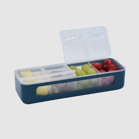 Melii Luxe 4 Compartment Snackle Box - Blue Snackle Box The Cooks Kitchen 
