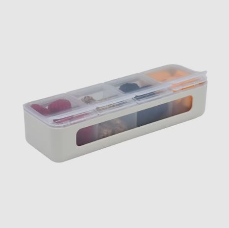 Melii Luxe 4 Compartment Snackle Box - Ivory