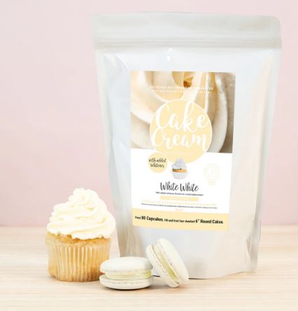 Cake Cream Swiss Meringue Buttercream Mix 800g - White White