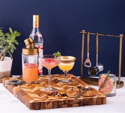 Teakhaus Herringbone Rectangle Board - 46x36x2.5cm Chopping Boards & Surface Savers The Cooks Kitchen 