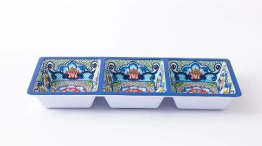 Prepara 3 Section Taco Tray - Blue