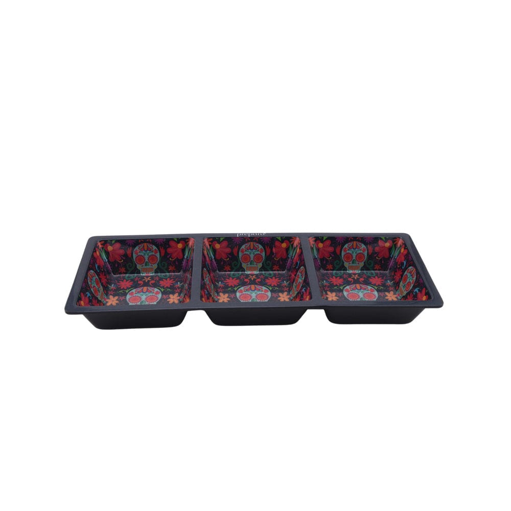 Prepara Three Section Tray Day Of The Dead Servingware The Cooks Kitchen 