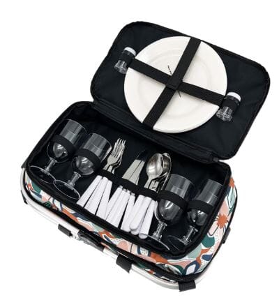 Sachi 4 Person Insulated Picnic Basket - Desert Floral Picnicware The Cooks Kitchen Mandurah 
