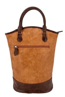 Sachi Two Bottle Wine Tote - Faux Leather - Tan Barware Accessories The Cooks Kitchen Mandurah 