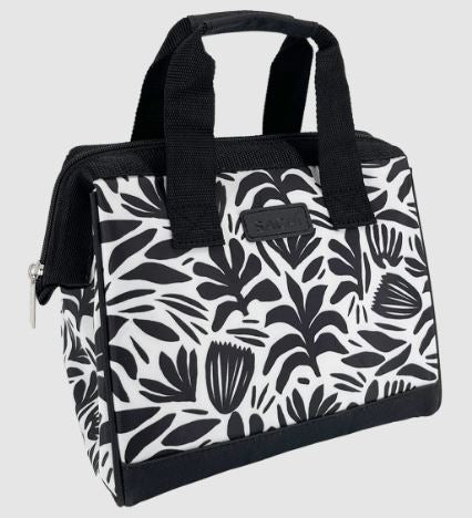 Sachi 'style 34' Insulated Lunch Bag - Monochrome Blooms