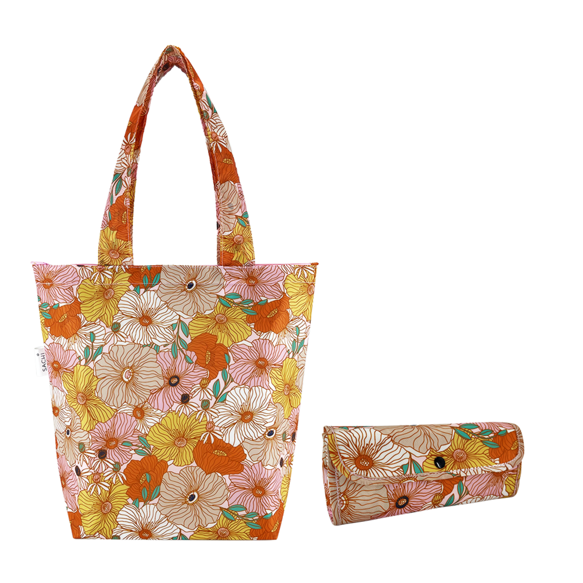 Sachi Insulated Market Tote - Retro Floral