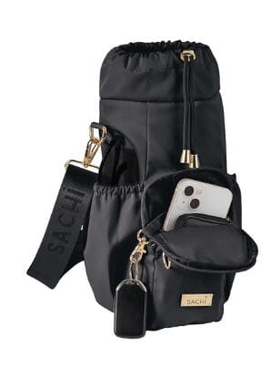 Sachi Crossbody Insulated Bottle Bag - Black Insulated Bottle Bags The Cooks Kitchen 