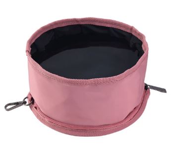 Sachi Pupbowl Portable Folding Dog Bowl - Blush