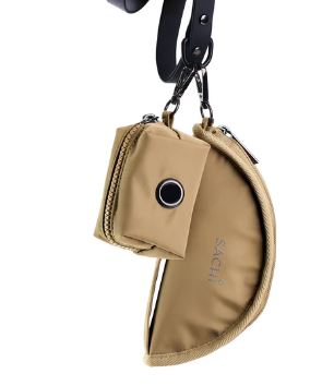 Sachi Pupbowl Portable Folding Dog Bowl - Latte