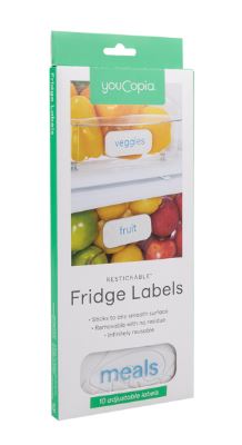 Youcopia® Restickable Fridge Labels White Pkg/10