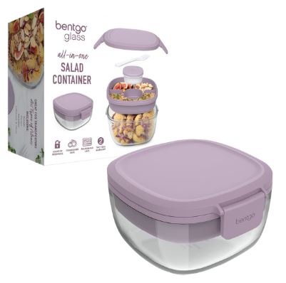 Bentgo Glass Leak-proof Salad Container, Lavender