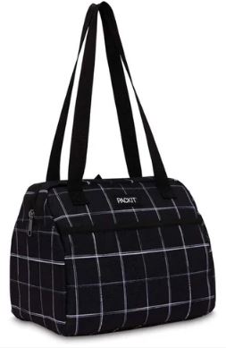 Packit Freezable Hampton Lunch Bag - Black Grid