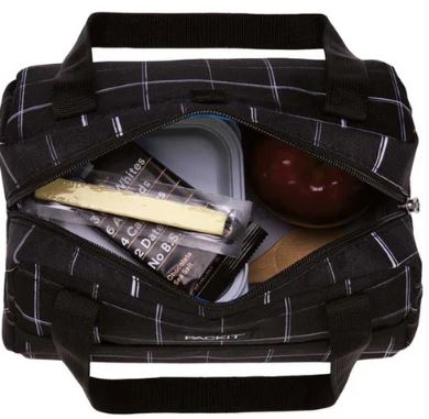 Packit Freezable Hampton Lunch Bag - Black Grid