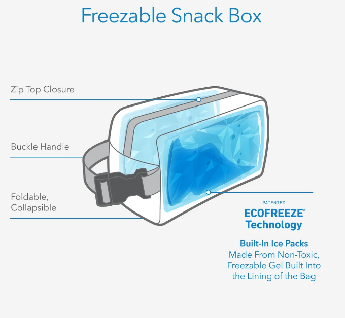 Packit Freezable Snack Box, Citrus Orchard