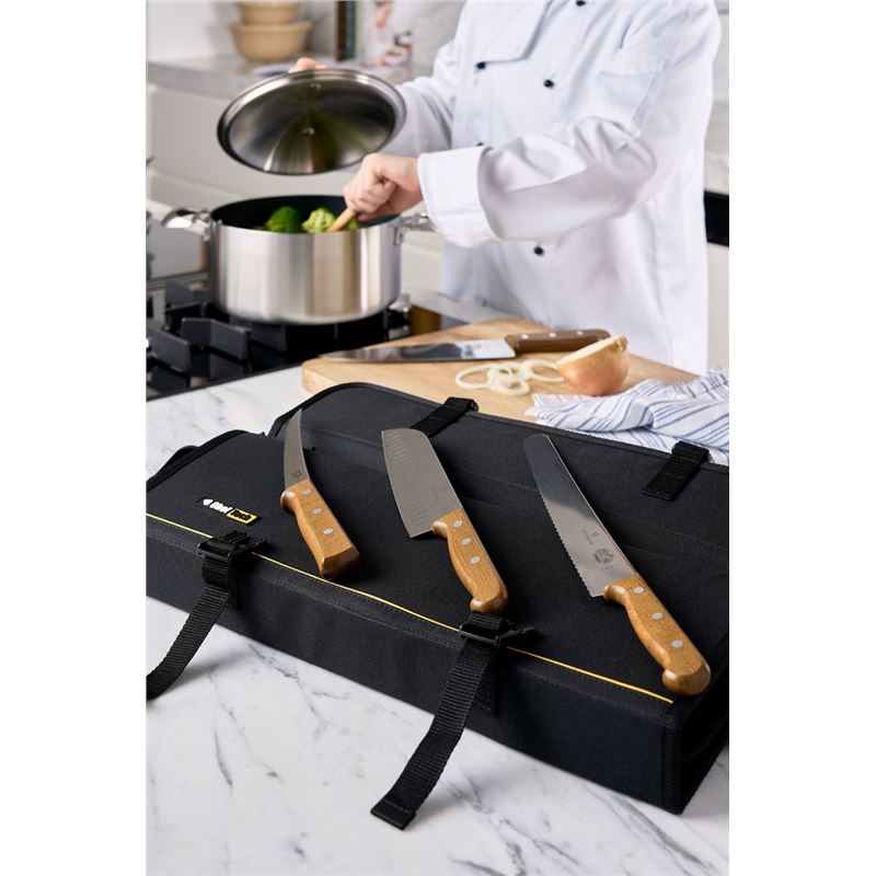 Cheftech Knife Roll 10 Pockets - Black
